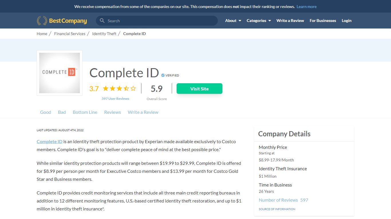 2022 Complete ID Reviews | Identity Theft Protection - Best Company